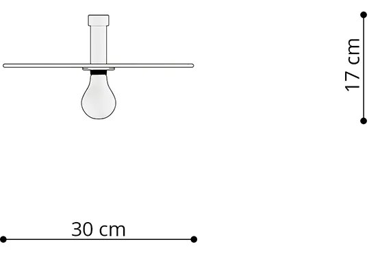 Nástenné svietidlo Sirkel, 1x čierne drôtené tienidlo, (fi 30 cm)