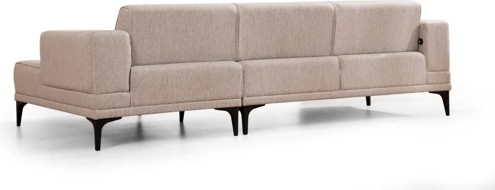 Rohová sedacia súprava Horizon 250 cm svetlohnedá pravá