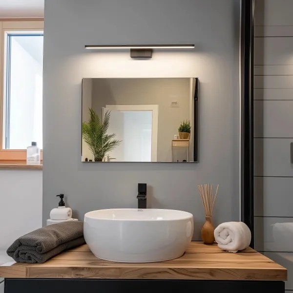 Aigostar - LED zrkadlové osvetlenie do kúpeľne LED/12W/230V 4000K 60 cm IP44 čierne