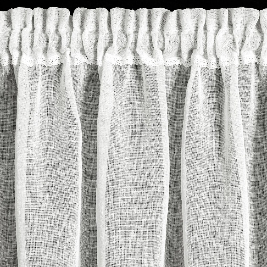 KRÁTKA ZÁCLONA NA PÁSKE GABI 90X150 CM KRÉMOVÁ