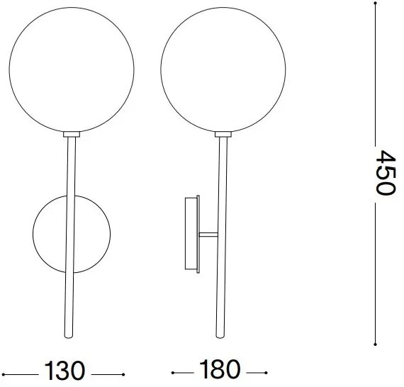 Ideal Lux - LED Nástenná lampa EQUINOXE 1xG4/2W/230V mosadz/dymová