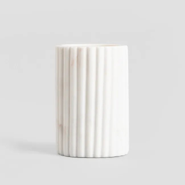 Stojan na príbory MARBLE STRIPES biely mramorový, ryhovaný 724329