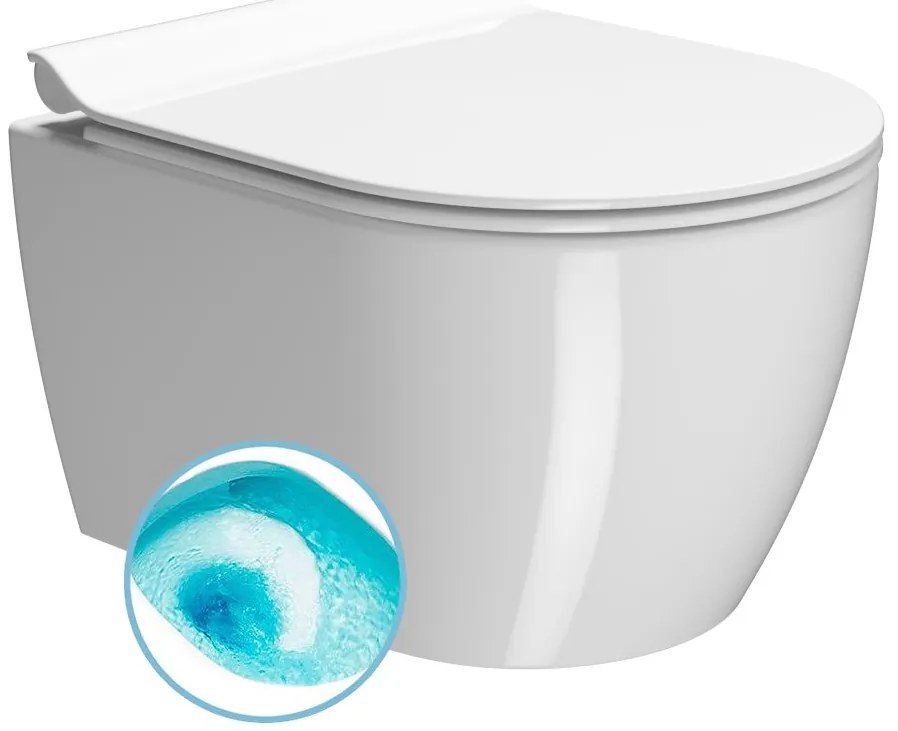 GSI GSI, PURA závisná WC mísa, Swirlflush, 46x36 cm, bílá ExtraGlaze, 880211