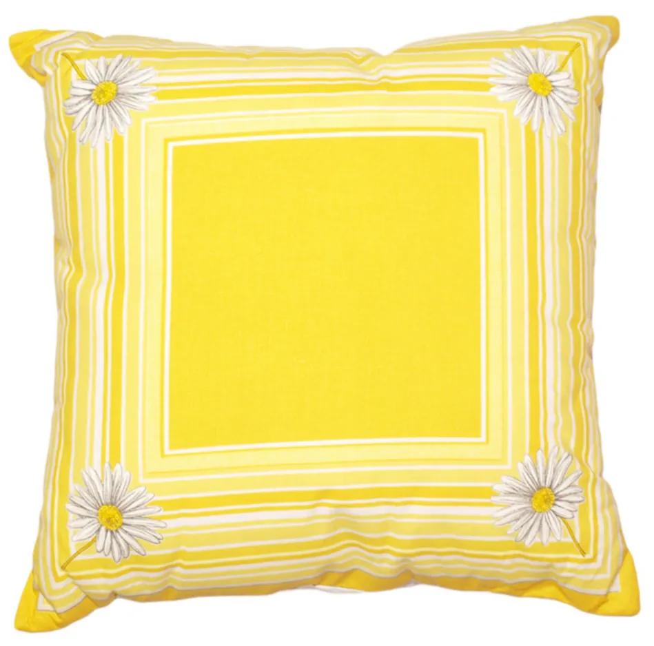 Vankúš, Margaréta, žltý, 40 x 40 cm samostatný návlek