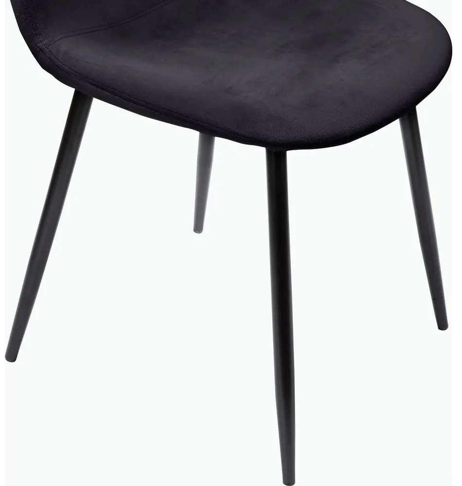 Tmavosivé zamatové jedálenské stoličky v súprave 4 ks Monza – Støraa