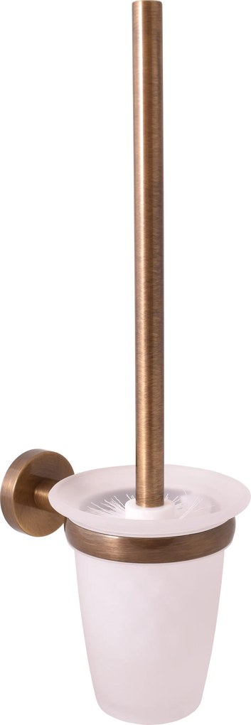 Slezák - RAV WC kefa, miska sklenená COLORADO - COA0500SM, Stará mosadz (Bronz)