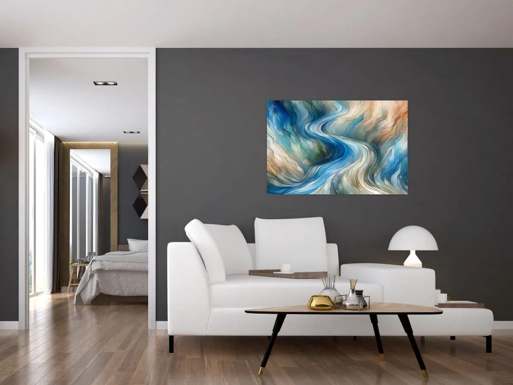 Obraz - Abstraktný prúd (90x60 cm)