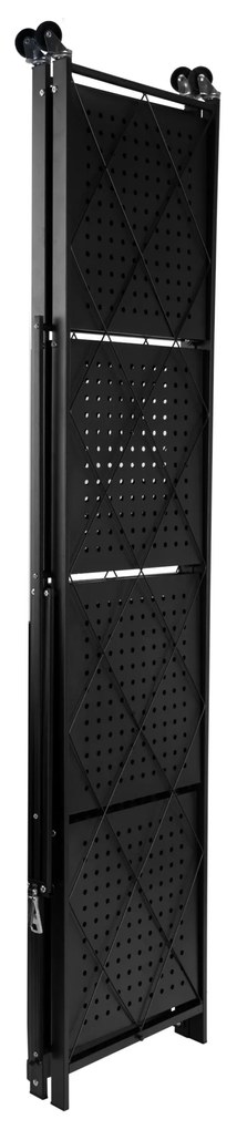 Skladací regál GESTEL s 5 policami čierny