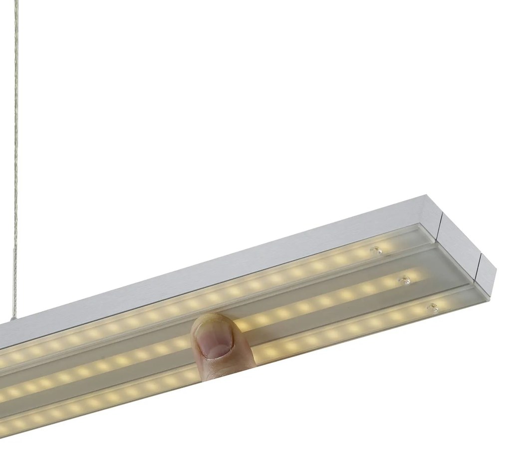 BANKAMP Lightline V2 LED závesné svietidlo, nikel