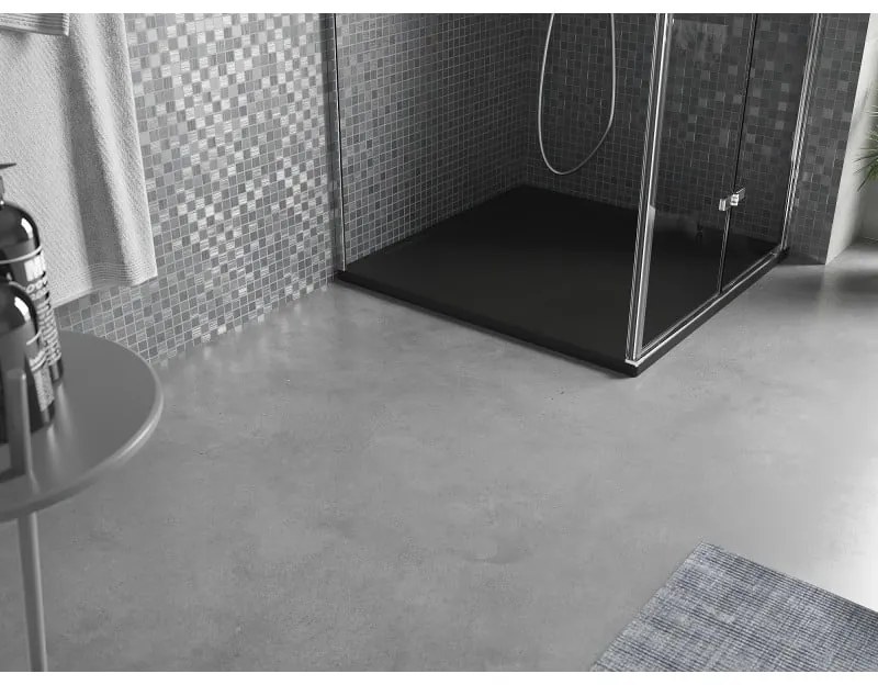 Mexen Amon, SMC štvorcová sprchová vanička 90 x 90 cm, čierna, 4F709090
