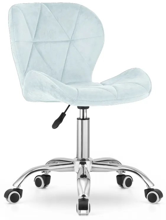 Set do pracovne stôl TAYLOR 80x50 cm dub sonoma + kreslo AVOLA VELVET svetlo modré