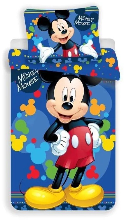 JERRY FABRICS -  Obliečky Mickey blue 03 micro 140/200, 70/90