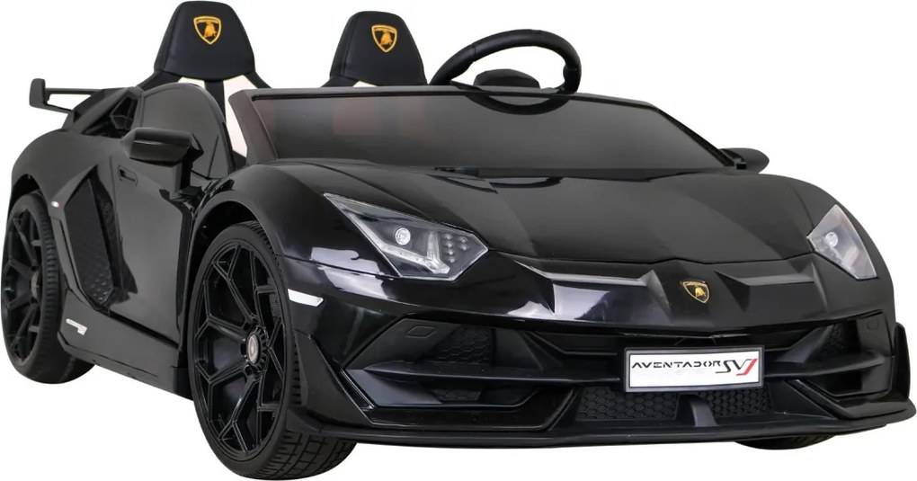 Ramiz Lamborghini SVJ DRIFT pre 2 deti čierna + funkcia Drift + diaľkové ovládanie + MP3 LED + pomalý štart