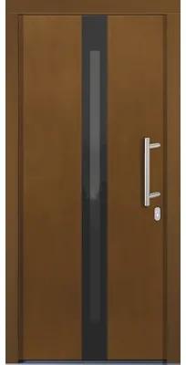 Vchodové dvere Lizbona drevené 100x200 cm P afromosia