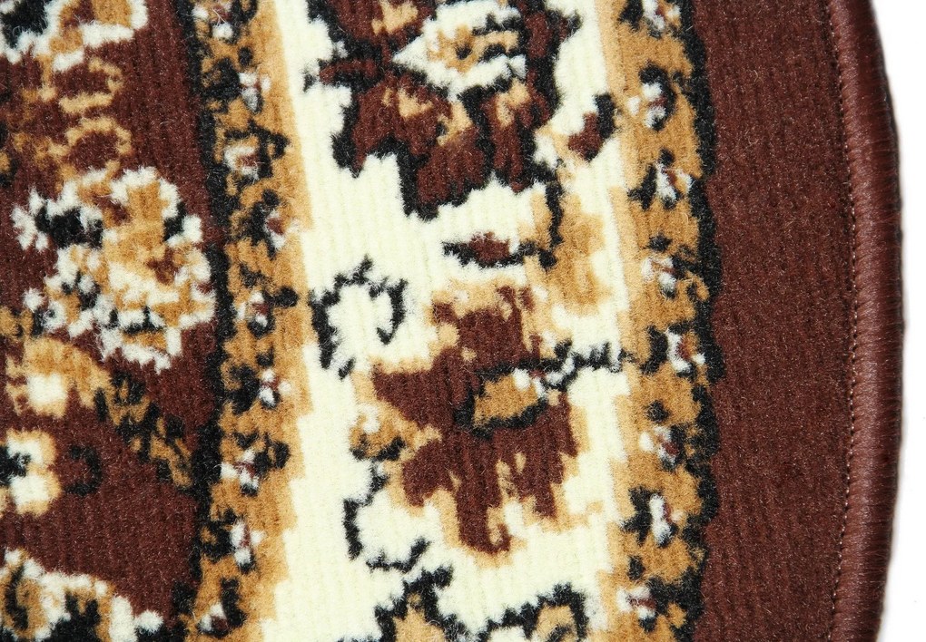 Sintelon, Kusový koberec Teheran Practica 59 / DMD kruh, 160x160 (priemer) kruh, hnedá, chodba / predsieň