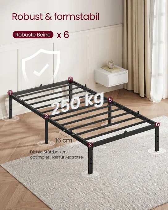 Kovová posteľ 90 cm RMB132B01