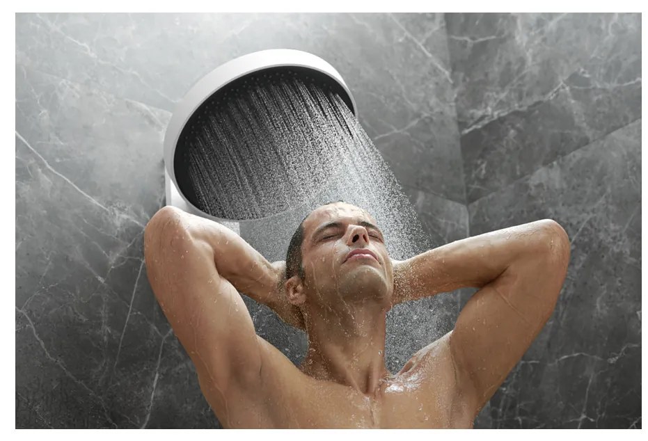 Hansgrohe Rainfinity, hlavová sprcha 360 1jet s pripojením na stenu, kartáčovaný čierny chróm, HAN-26230340