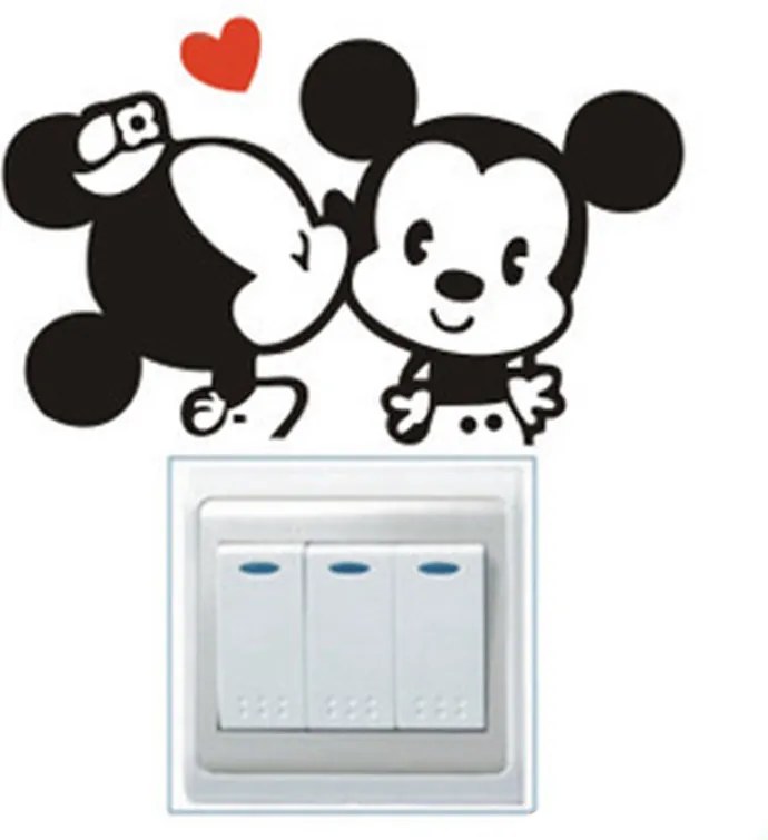 10x10cm Mickey Mouse - nálepka nad vypínač