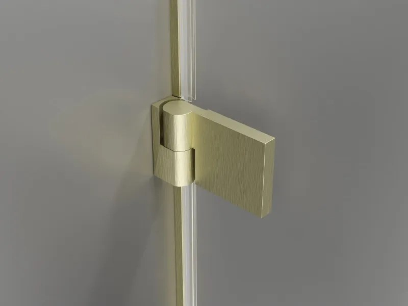Mexen Lunar-B L, 1-krídlový sprchový kút, pravý, 100 x 90 cm, 8mm číre sklo, zlatý matný profil, 832L-100-090-55-00-P