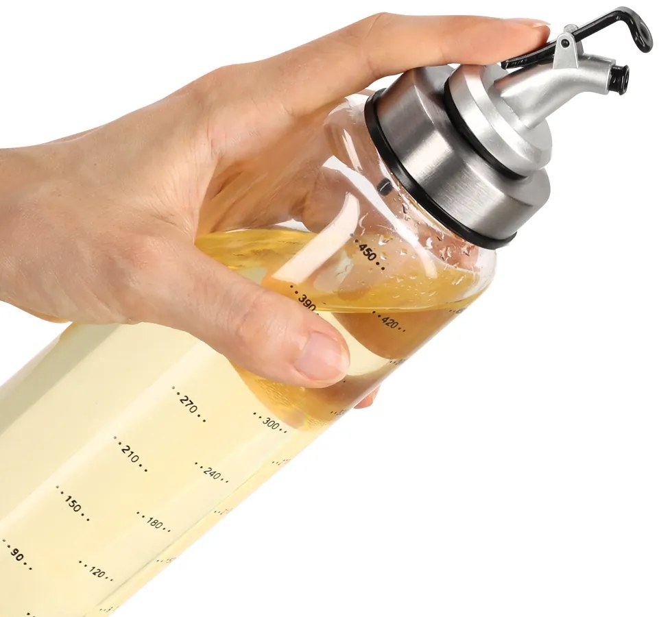 Fľaša na olej / ocot, s dávkovačom a odmernou stupnicou 500ml CHIP