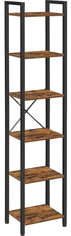 Knižnica NAVARO hnedá/čierna