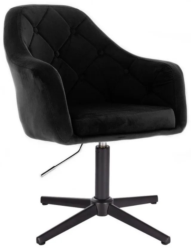 LuxuryForm DESIGN Kreslo ANDORA VELUR na čiernom kříži- čierne