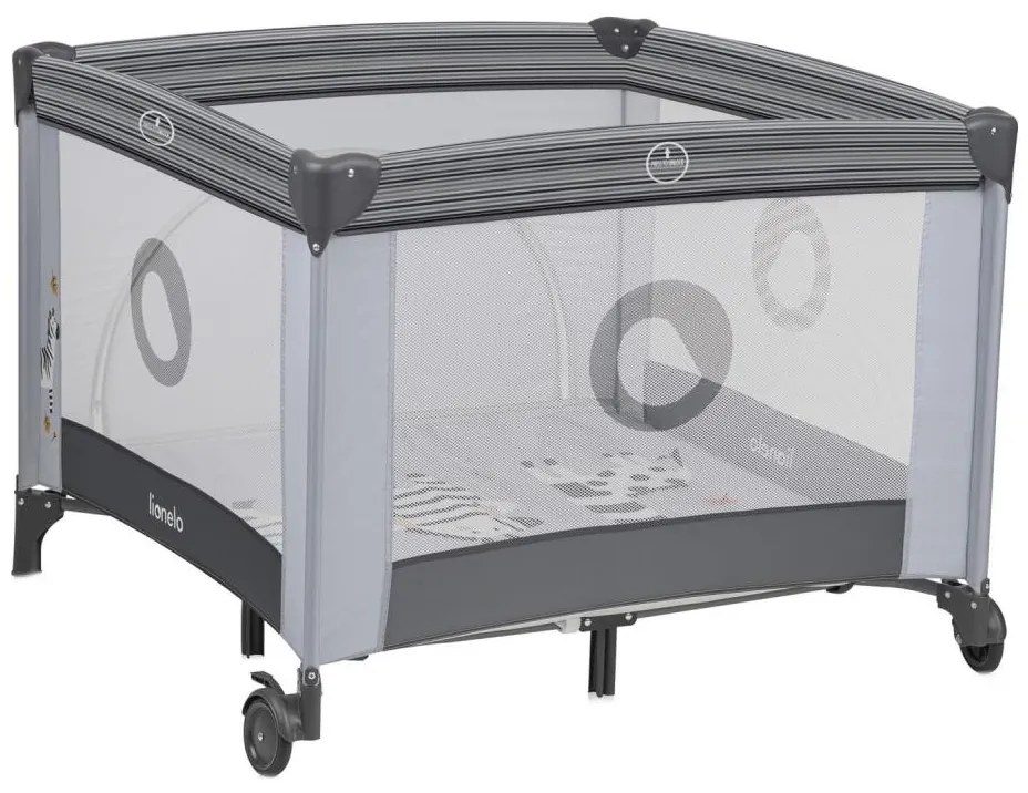 Lionelo - Hracia ohrádka BONNIE Grey Stone
