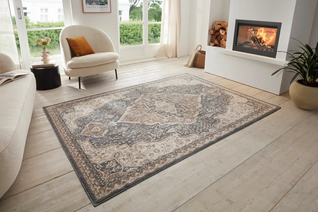 Hanse Home, Kusový koberec Terrain 105607 Orken Black Brown, 200x280, hnedá, obývacia izba