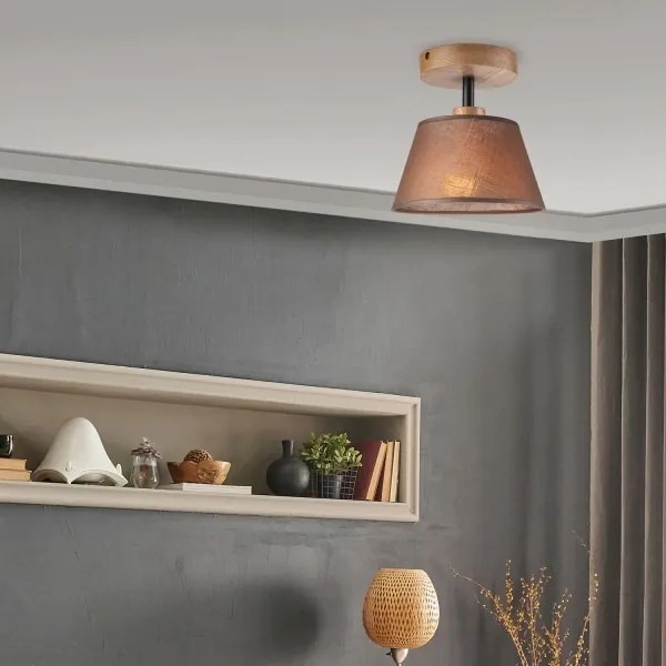 Brilagi - LED  Prisadený luster ANTHONY 1xE14/60W/230V dub/hnedá