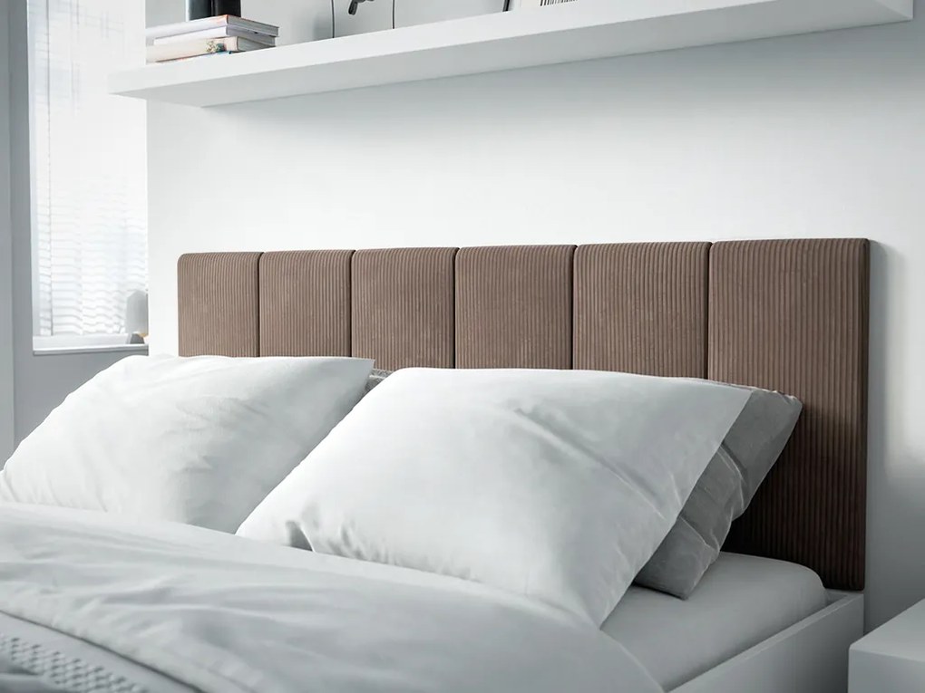 Čalúnený nástenný panel FRAME LINCOLN 30x60 cm Farba: Svetlosivá