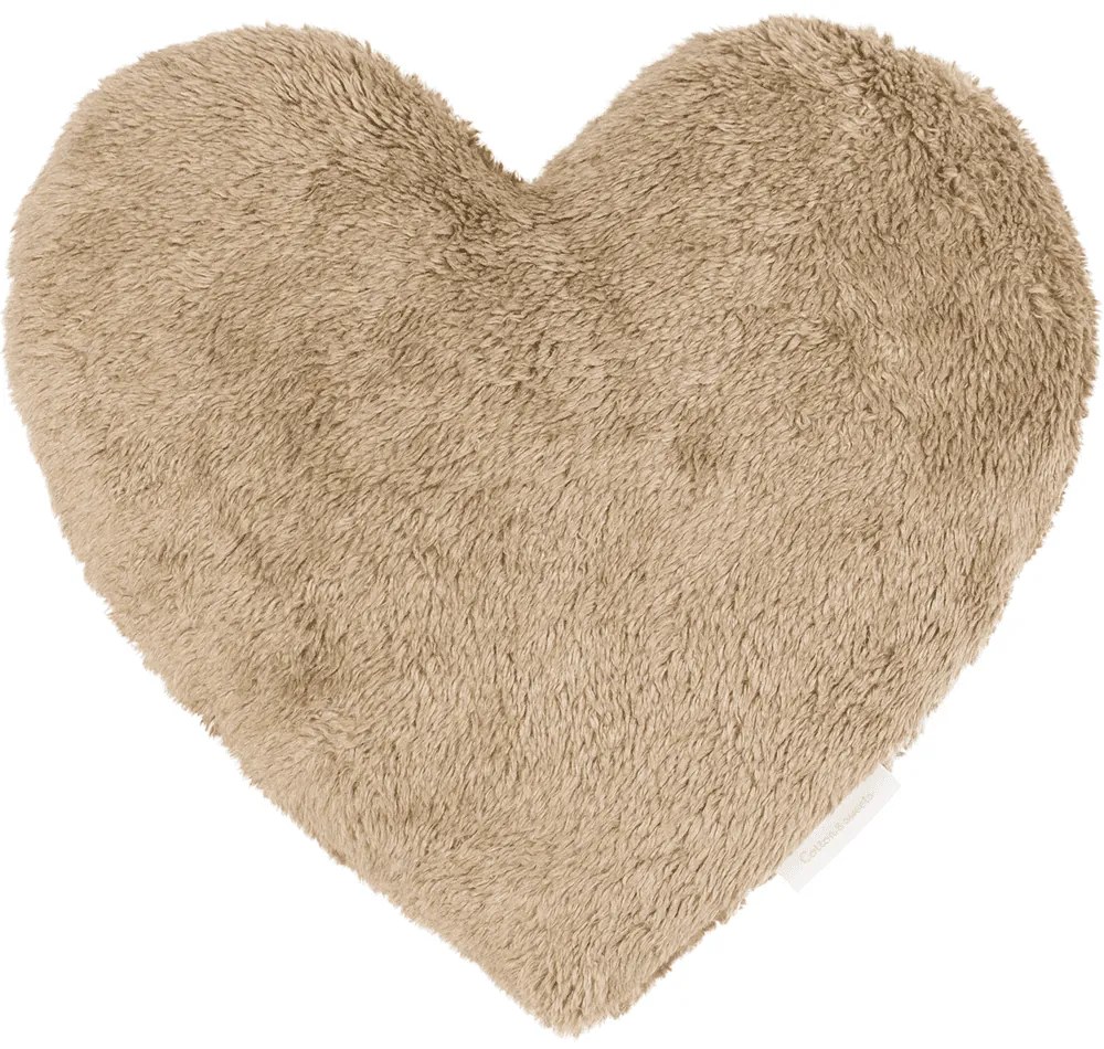 Boho vankúš srdca čokoládový 44x44 cm