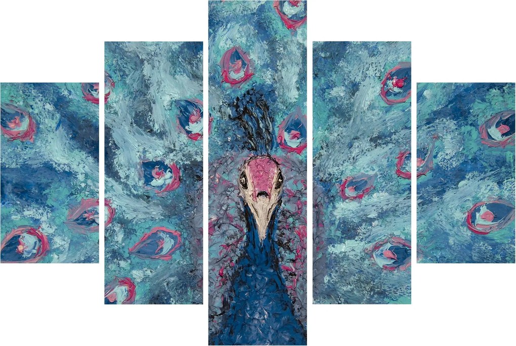 Obraz maľovaného páva (150x105 cm)