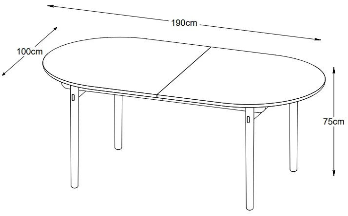 Dizajnový jedálenský stôl Wally 190 - 235cm prírodný dub