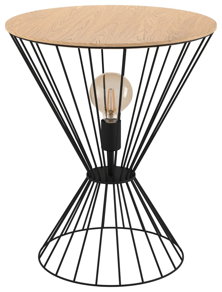 EGLO Dizajnová stolná lampa DESIERTO, 1xE27, 40W, čierna