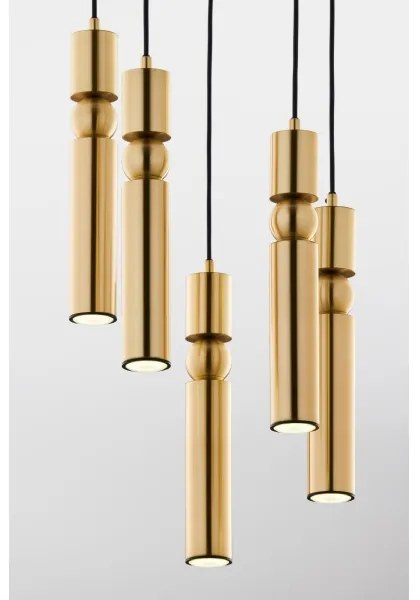 Jupiter 2020 - Luster na lanku ALAS 5xGU10/10W/230V zlatá