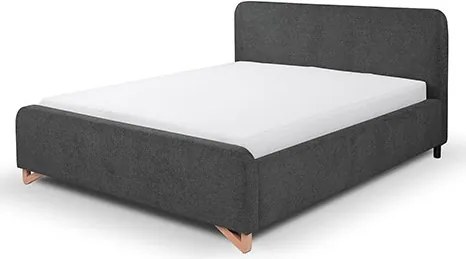 Posteľ Flamingo 180x200 cm, grafitovo šedá štruktúrovaná tkanina