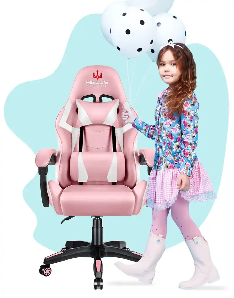 Hells Herná stolička pre deti Hell's Chair HC-1007 KIDS PINK | BIANO