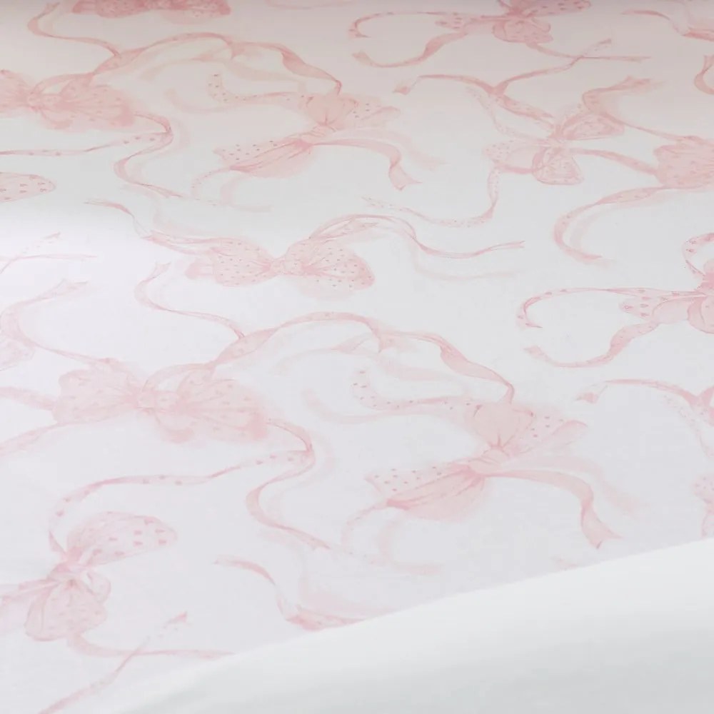 Biela/ružová napínacia plachta 150x200 cm Bow – Catherine Lansfield
