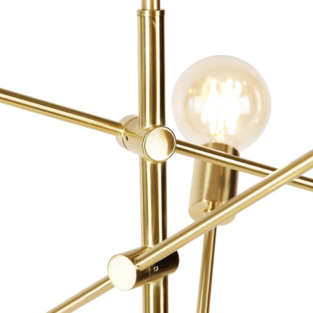 Inteligentné závesné svietidlo mosadzné 6-žiarovkové vrátane Wifi G95 - Sydney