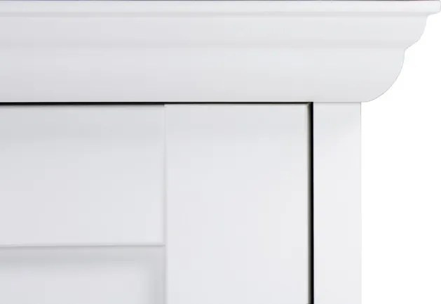 Široká úložná vitrína Landwood, biela