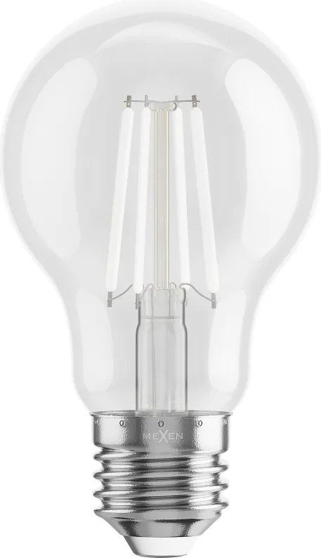 Mexen Vintis, LED filamentová žiarovka E27, A60, 4 W, modrá, číra, L150-E27-04XX-47