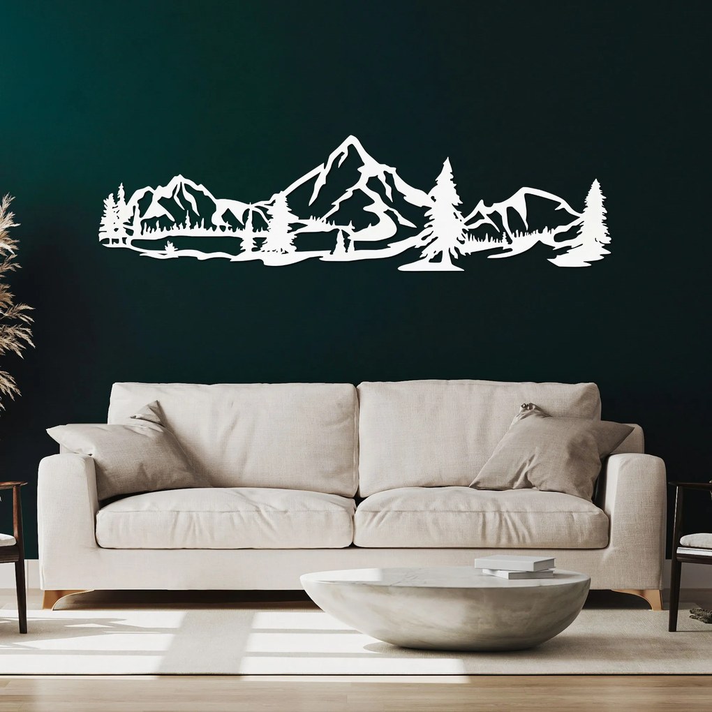 Vyrezávaný obraz na stenu s motívom hôr a lesa - NATURAE: HDF - Javor 30 x 113 cm 4458-92694 HDF0529