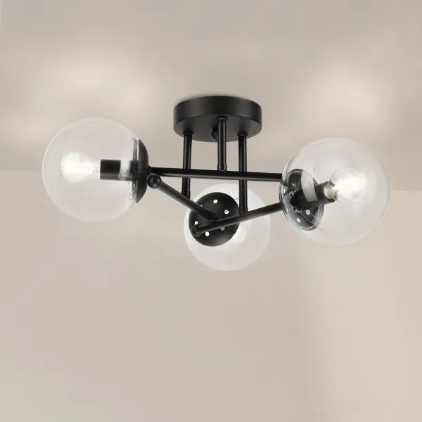 Brilagi - Prisadený luster MALIVA 3xE14/15W/230V čierna/číra