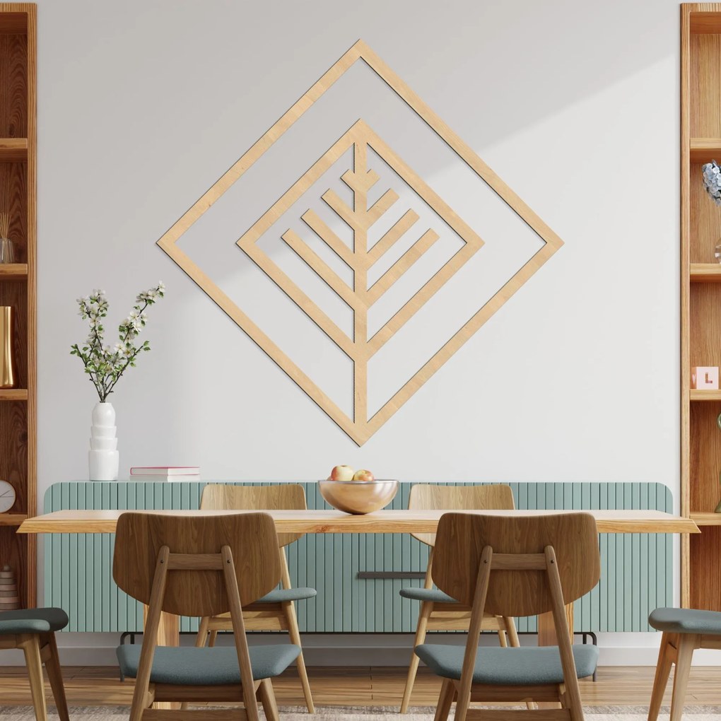 SENTOP | Geometrická drevená dekorácia na stenu – Moderný dizajn | SENTOP HDF0397-B