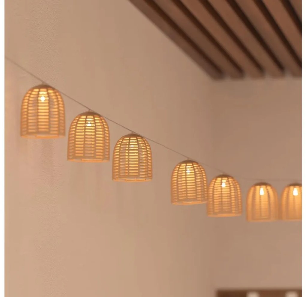 Atmosphera - LED Solárna dekoračná reťaz AIA 10xLED 3,35m IP44 teplá biela P6463