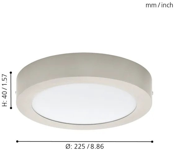 Eglo 94525 - LED stropné svietidlo FUEVA 1 LED/16,5W/230V