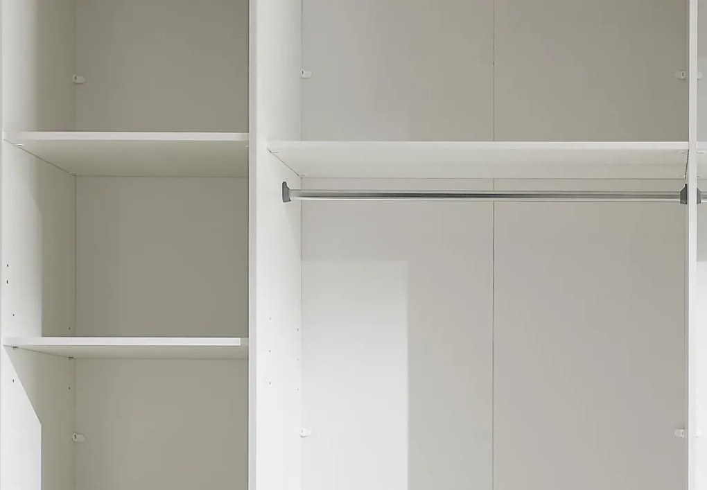 Šatníková skriňa Maturs, 267 cm, biela