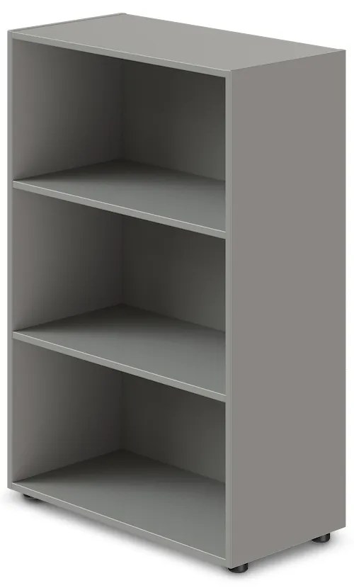 Stredná široká skriňa TopOffice 79,8 x 40,4 x 119,5 cm, sivá