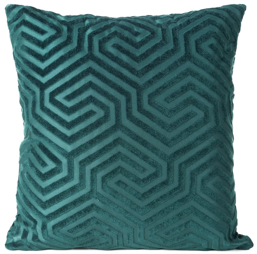 DEKORAČNÁ OBLIEČKA NA VANKÚŠ PIERRE CARDIN INGA 40X40 CM TMAVOTYRKYSOVÁ
