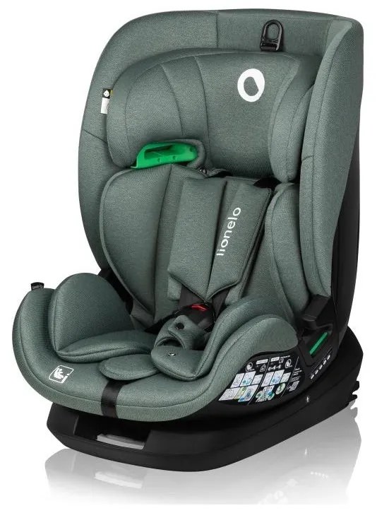 Lionelo - Autosedačka so základňou, otočná LAVENDER i-Size 76-150 cm Pistáciovo zelená